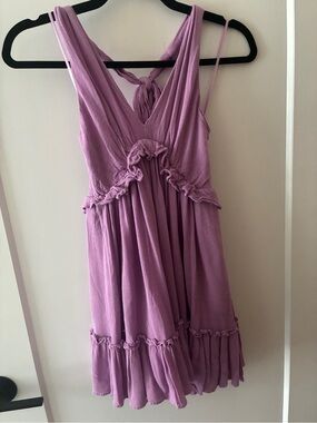 vestique Lavender Ruffle Romper/Dress